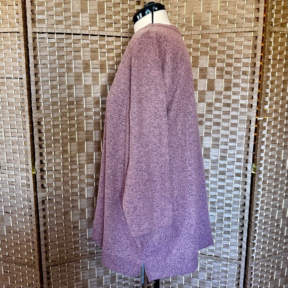 NWOT marled mauve d&co. sweater / sweatshirt 4X - Picture 7 of 11